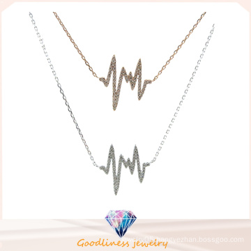 2015 Fashion Jewelry Sterling Silver Necklace Factory Price CZ Necklace (N6621)